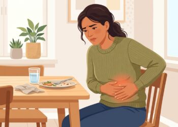 Dor forte no lado direito da barriga após refeições pesadas pode estar relacionada à vesícula.