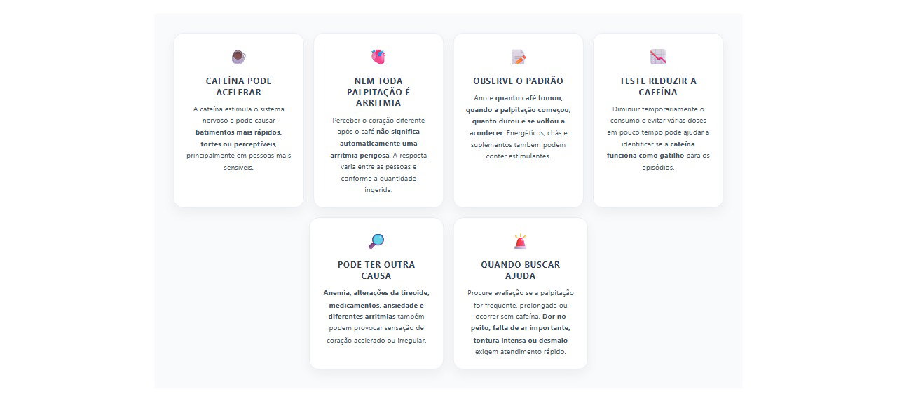Coração acelerado depois do café: quando a cafeína pode ser o gatilho e quando investigar