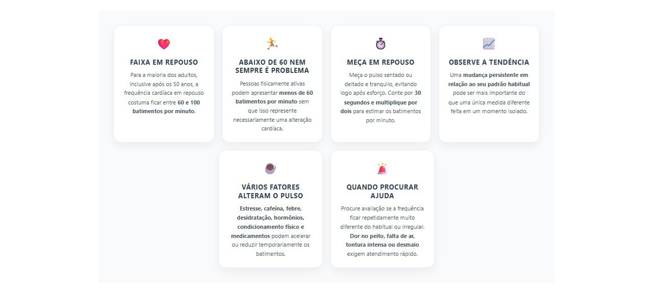 Batimento em repouso depois dos 50: quando a frequência cardíaca merece atenção