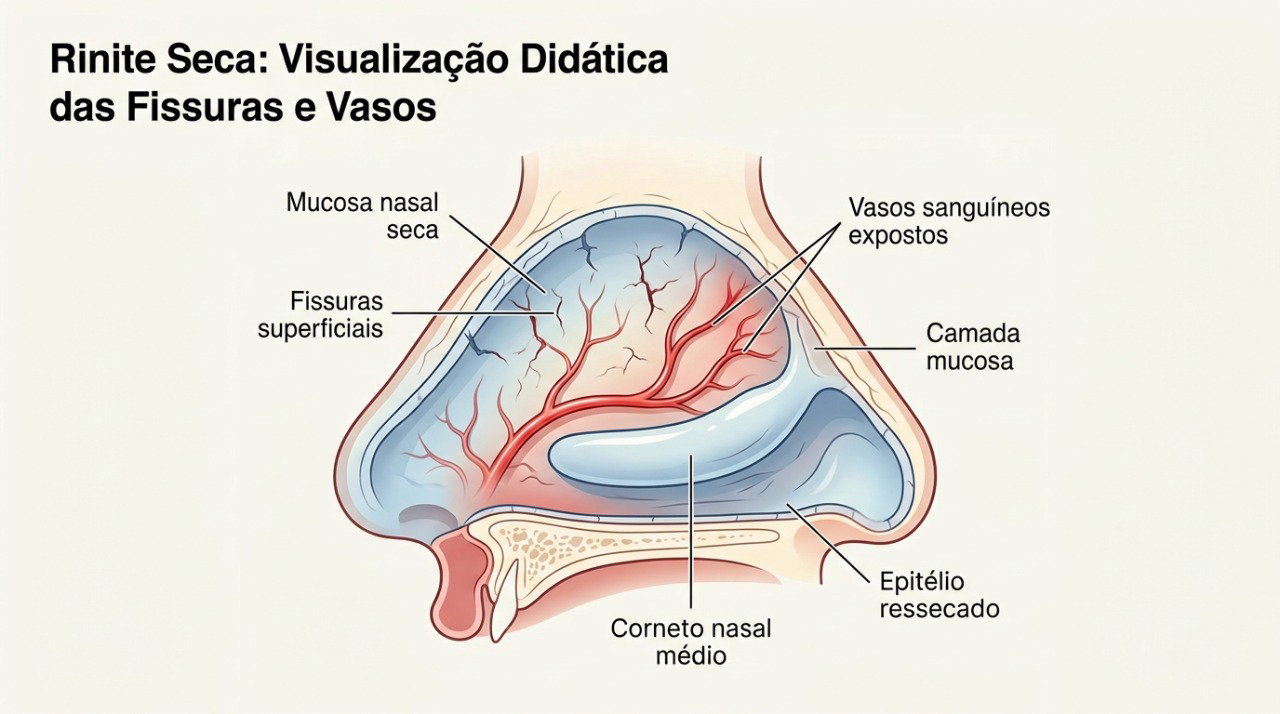 O tempo seco pode ressecar a mucosa nasal e facilitar o rompimento de pequenos vasos.