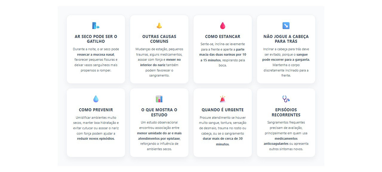Nariz sangrando ao acordar: como o ar seco provoca o problema e o que fazer
