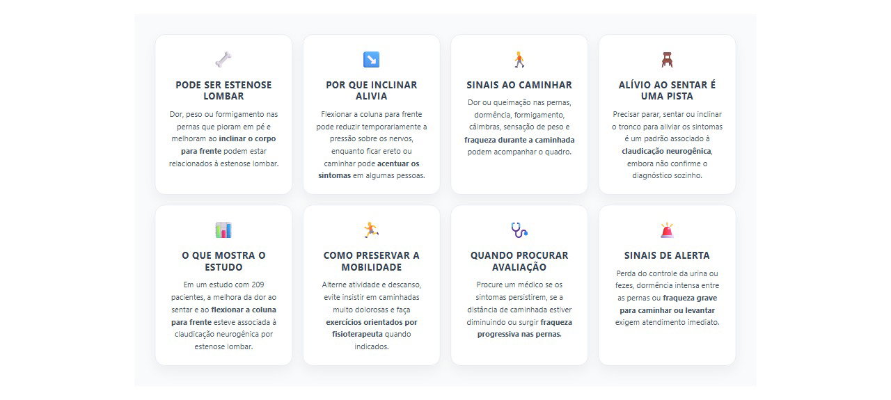 Inclinar o corpo para frente alivia a dor nas pernas? Entenda quando a coluna pode ser a causa