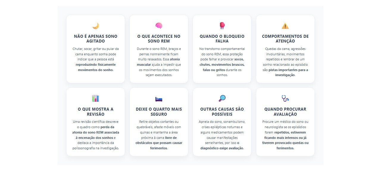 Chutar, socar ou gritar durante sonhos: sinais de transtorno do sono REM que merecem atenção