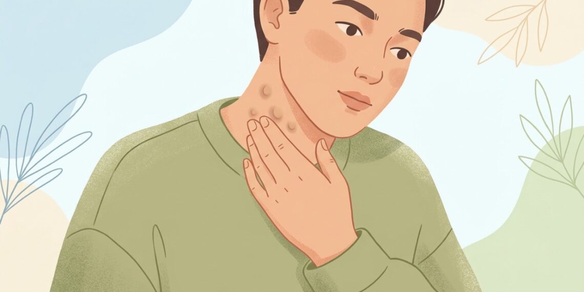 Pequenos carocinhos moles no pescoço ou axila podem ser acrocórdons, lesões geralmente benignas.