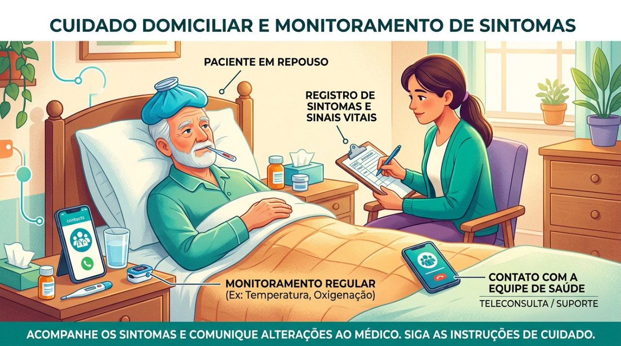 Registrar a piora dos sintomas ajuda a equipe a orientar os cuidados paliativos no domicílio.