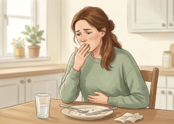 Engolir ar durante a refeição pode aumentar os arrotos depois de comer.