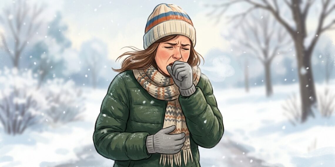 O ar frio e seco pode irritar as vias respiratórias e desencadear tosse em pessoas mais sensíveis.