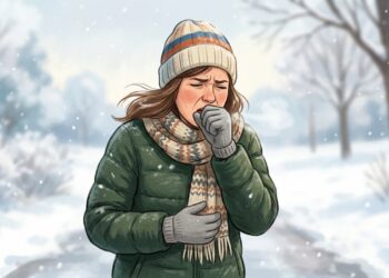 O ar frio e seco pode irritar as vias respiratórias e desencadear tosse em pessoas mais sensíveis.