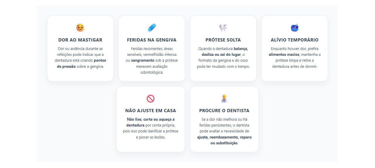 Dentadura machucando ao mastigar: 6 sinais de que o encaixe precisa ser revisto