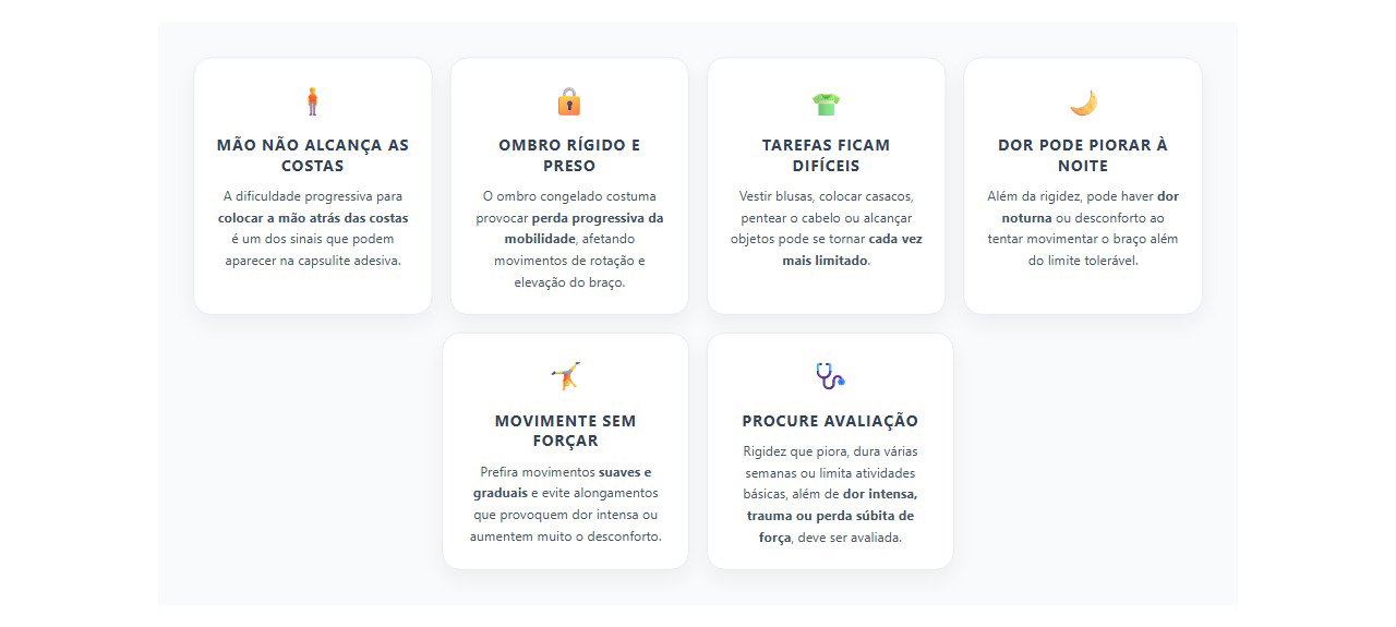 Ombro travando ao levar a mão às costas: 6 sinais de possível ombro congelado
