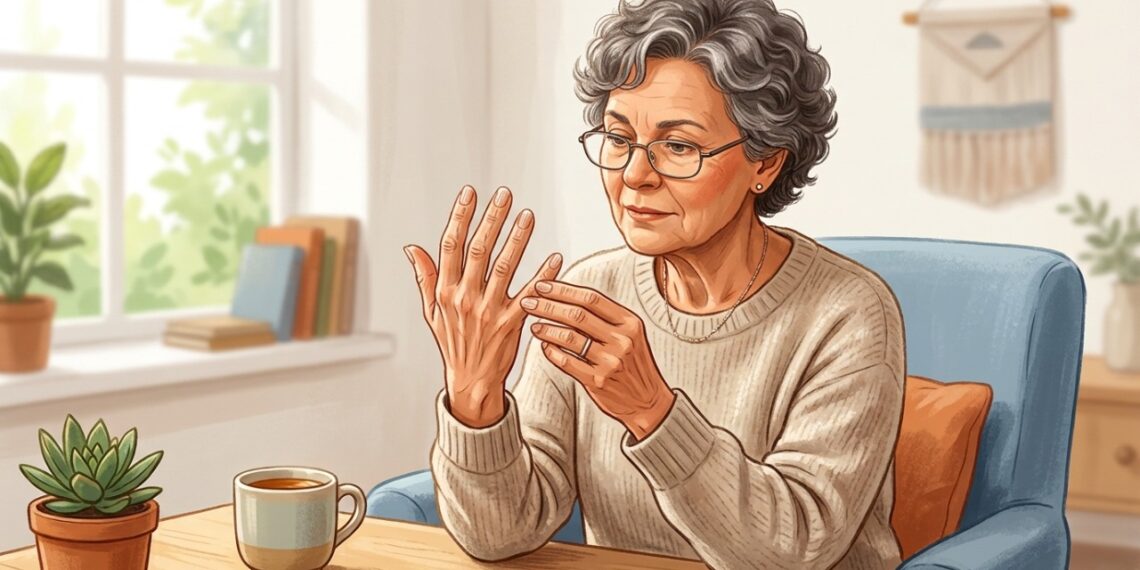 Linhas verticais nas unhas podem se tornar mais comuns com o envelhecimento.