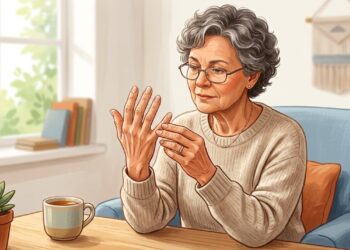 Linhas verticais nas unhas podem se tornar mais comuns com o envelhecimento.