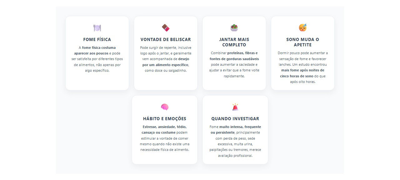 Fome depois do jantar: 6 sinais para diferenciar fome física de vontade de beliscar