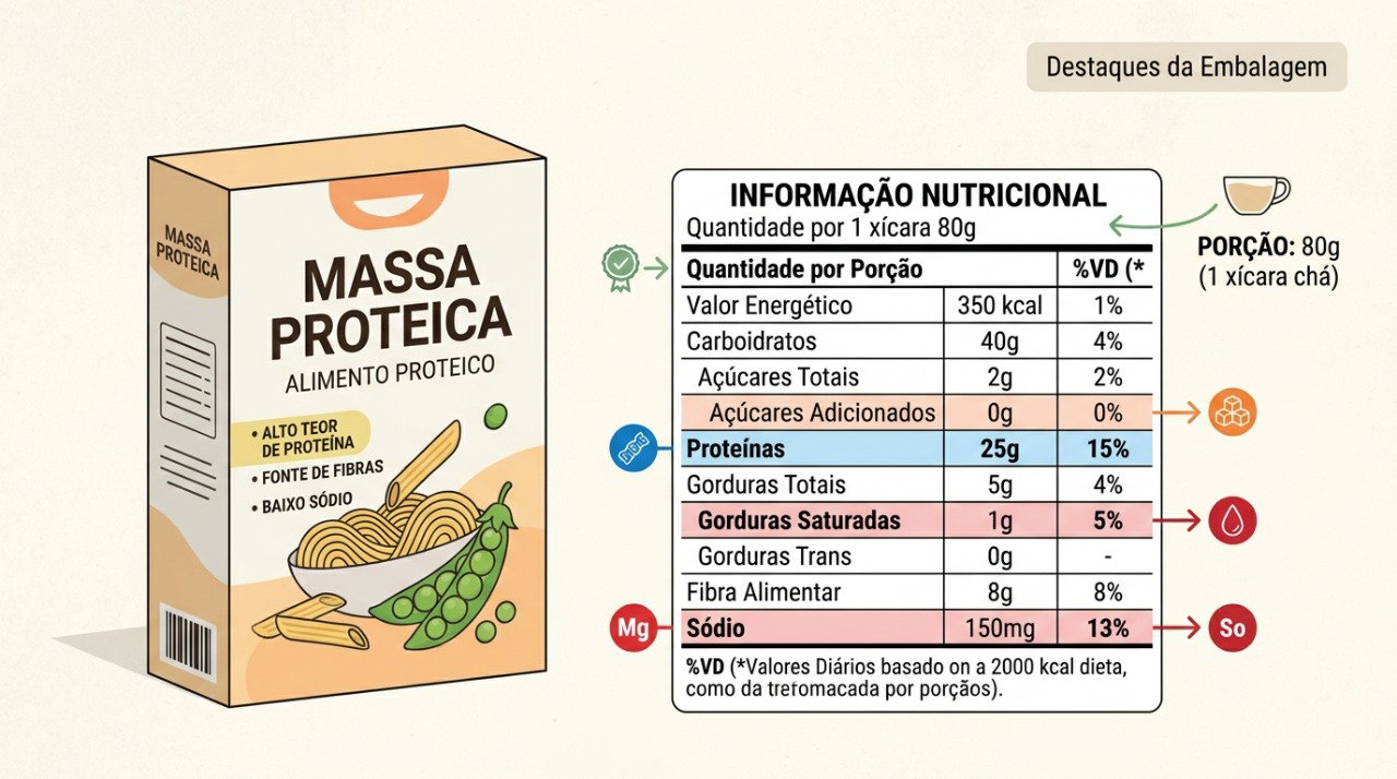 Ler a tabela nutricional ajuda a avaliar a qualidade do produto proteico além da quantidade de proteína.