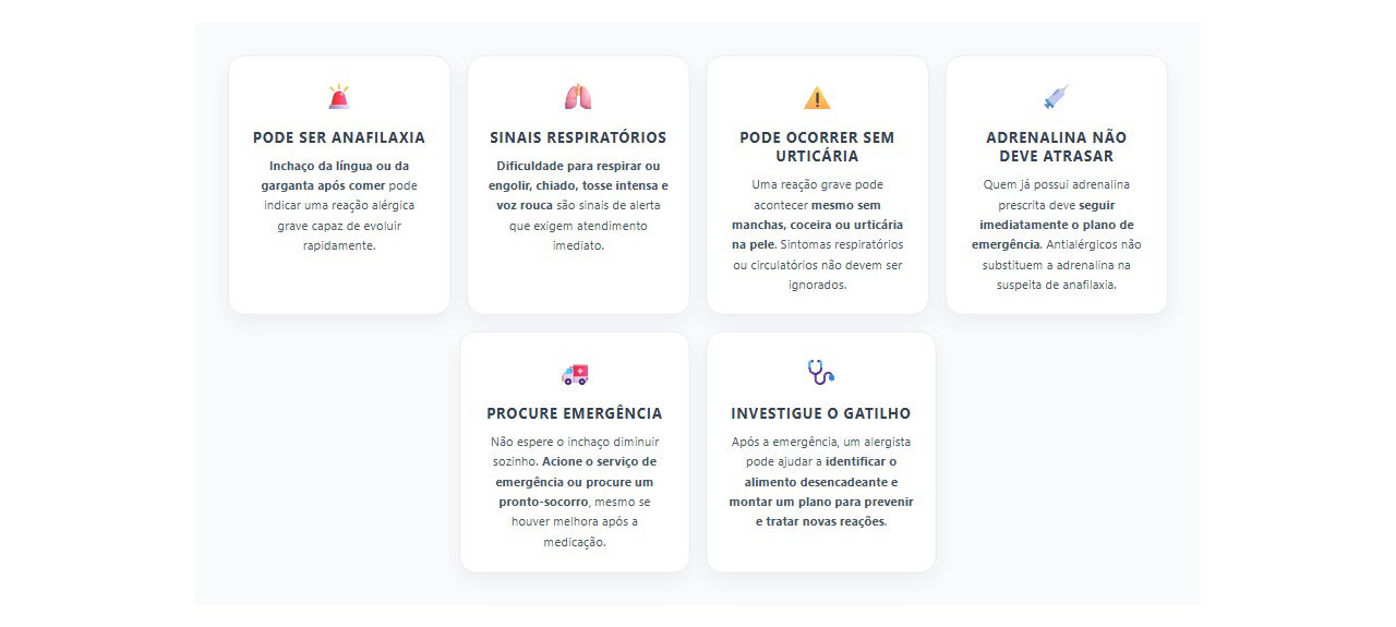 Língua ou garganta inchando após comer: 6 sinais de anafilaxia que exigem ação rápida