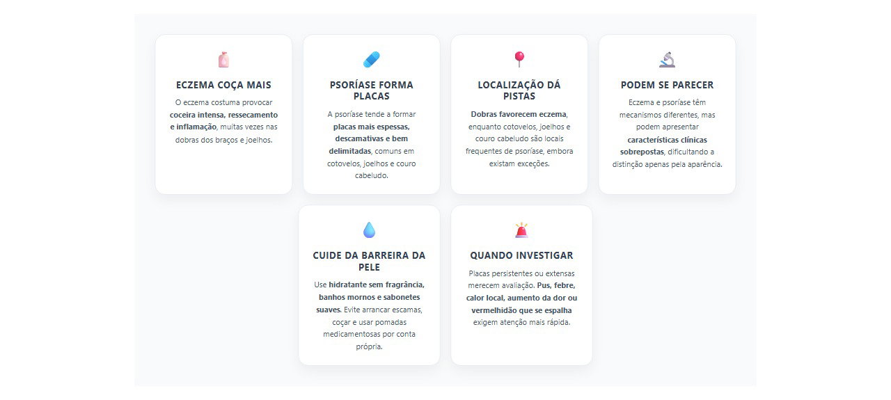 Pele coçando e descamando: 6 diferenças entre eczema e psoríase