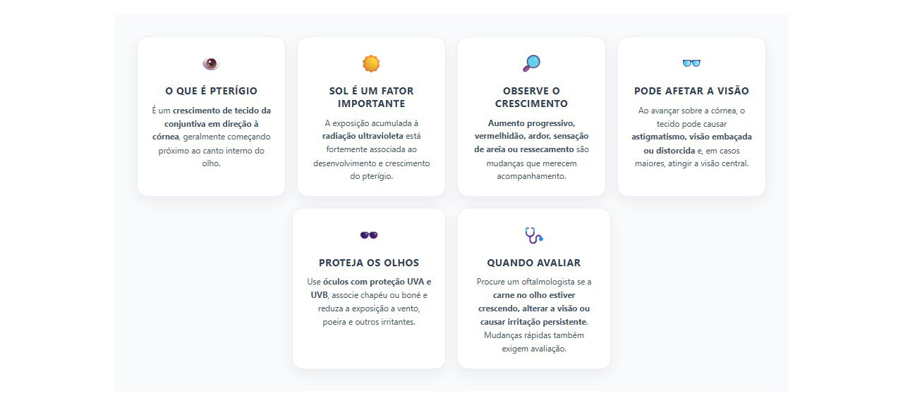Carne crescendo no olho: 6 sinais do pterígio e quando procurar um oftalmologista