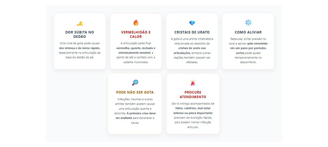 Dedão vermelho, quente e dolorido: sinais de gota no pé