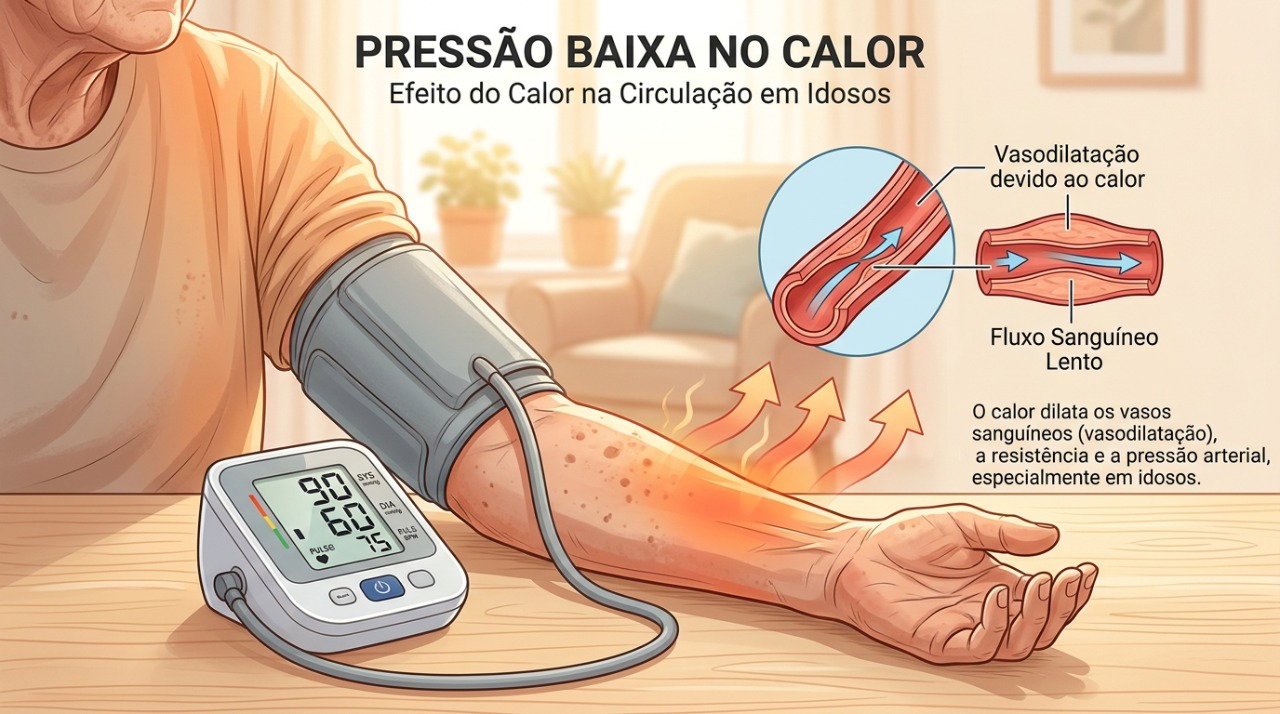 A exposição ao calor pode contribuir para redução da pressão arterial, especialmente em idosos.