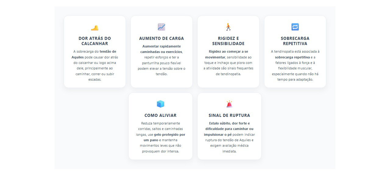Dor atrás do calcanhar: 6 sinais de sobrecarga no tendão de Aquiles
