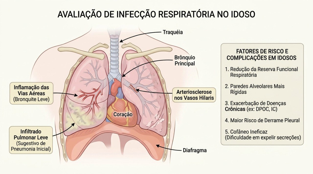 Em idosos, a gripe pode evoluir para complicações respiratórias e exigir atendimento rápido.