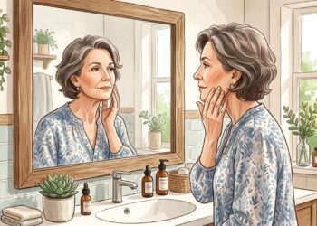 Com a idade, bochechas e contorno facial podem perder firmeza de forma gradual.