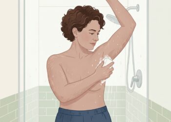 Na pele seca, o sabonete pode ser usado principalmente nas áreas que acumulam mais suor e odor.