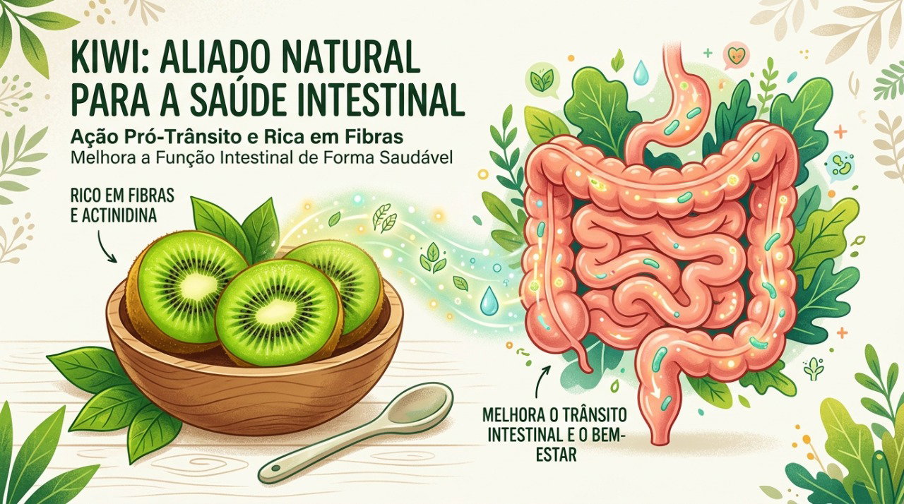 Dois kiwis por dia foram associados a mais evacuações e maior conforto intestinal em adultos com constipação.