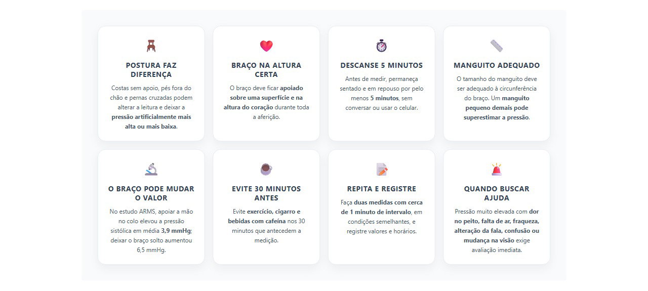 Como medir a pressão corretamente: 8 cuidados que evitam leituras erradas