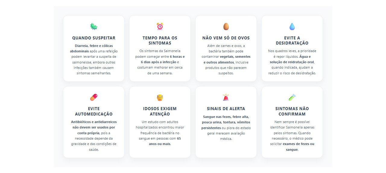 Salmonela: 8 sinais e cuidados quando diarreia e febre aparecem após comer