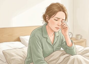 Crostas nos cílios e ardência ao acordar podem estar relacionadas à blefarite.