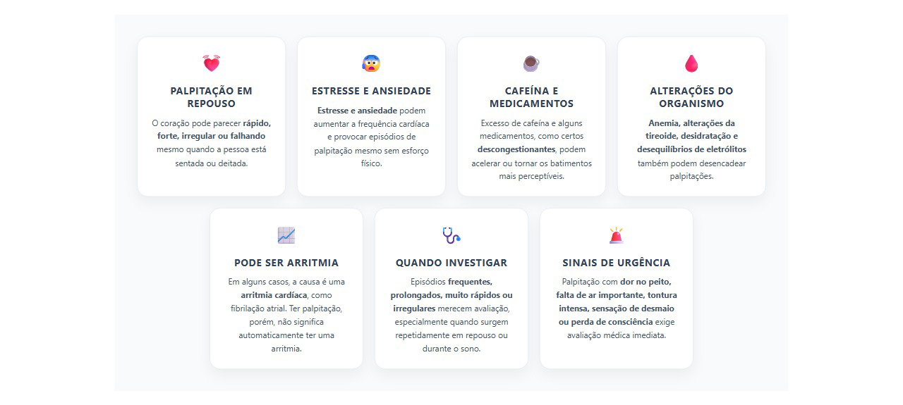 Coração disparado em repouso: 7 causas e sinais de alerta
