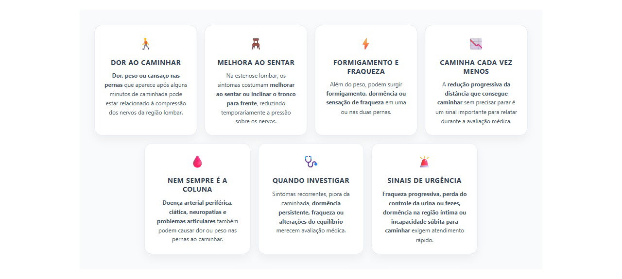 Dor ou peso nas pernas ao caminhar: 7 sinais que podem indicar estenose lombar