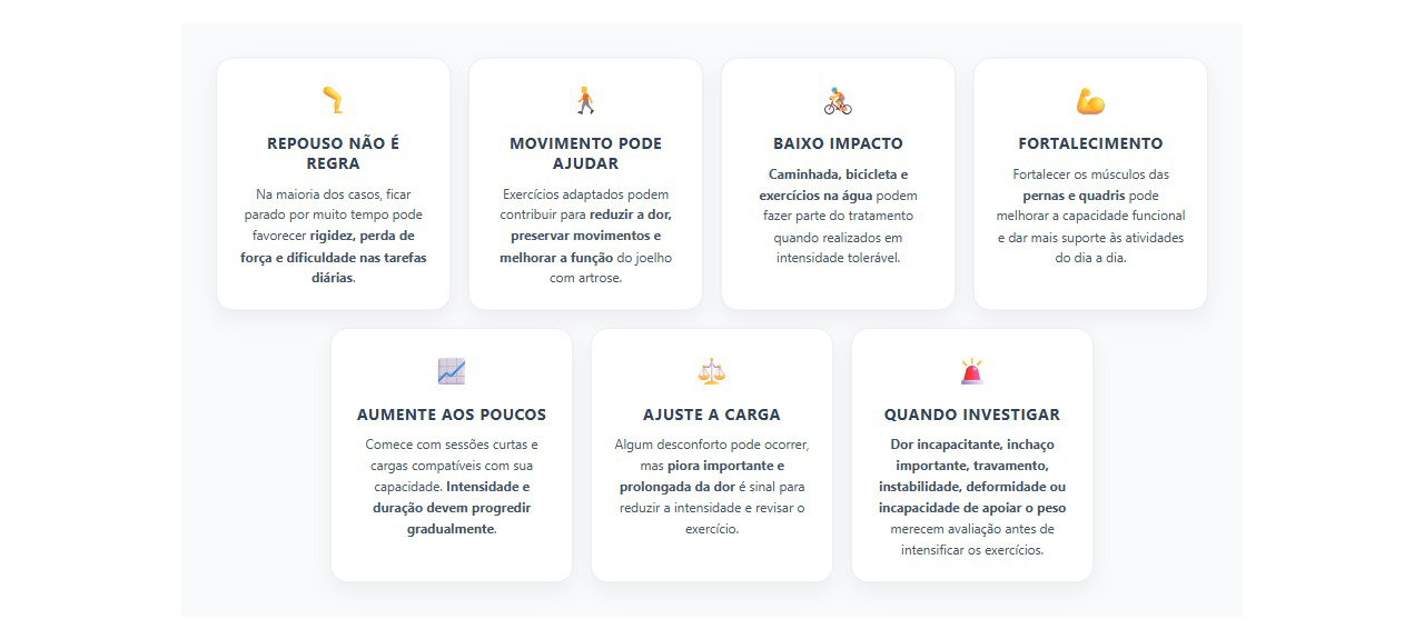 Artrose no joelho: movimento bem dosado pode aliviar dor e preservar a função