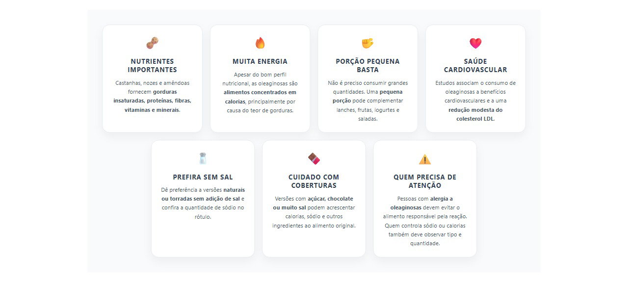 Castanhas fazem bem: porção pequena já concentra nutrientes e muitas calorias