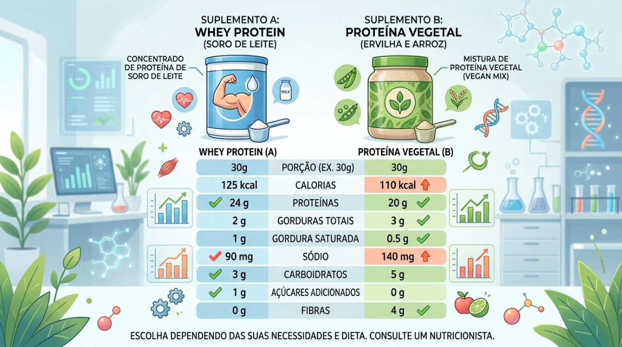 Comparar o rótulo ajuda a avaliar proteína, calorias, sódio, gordura saturada e açúcar de cada produto.