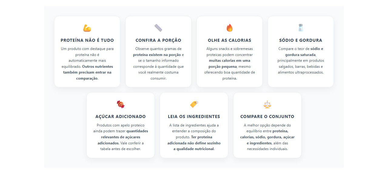 Produto rico em proteína: 7 pontos do rótulo que você precisa comparar