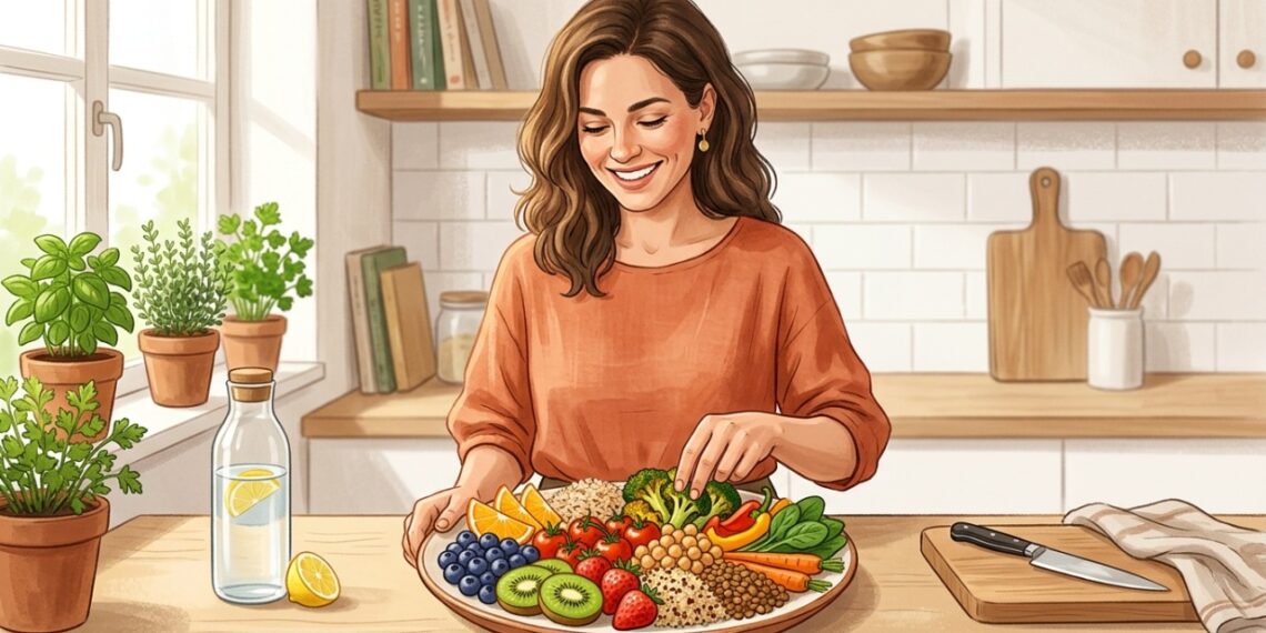 Variar os alimentos vegetais ajuda a oferecer diferentes tipos de fibras e nutrientes ao intestino.