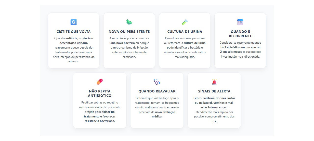 Cistite voltou após o tratamento: 7 sinais de que precisa ser reavaliada