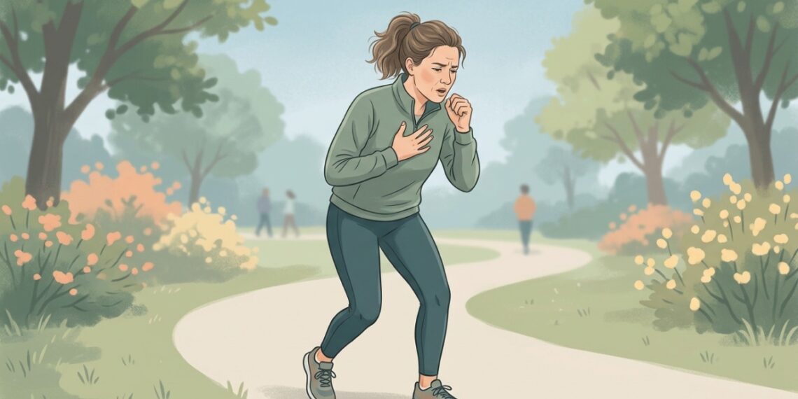 Tosse durante ou após o exercício pode estar relacionada ao estreitamento temporário das vias respiratórias.