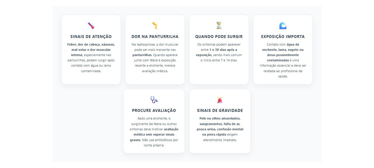 Febre e dor na panturrilha após enchente: sinais que podem indicar leptospirose