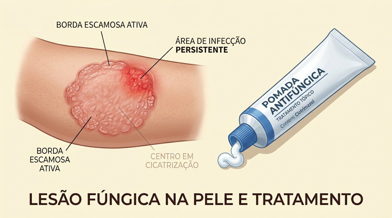 Persistência da lesão pode indicar diagnóstico incorreto ou micose resistente ao tratamento utilizado.