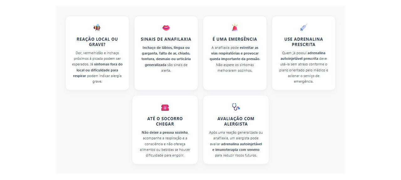 Picada de abelha com falta de ar ou inchaço na boca: sinais de anafilaxia