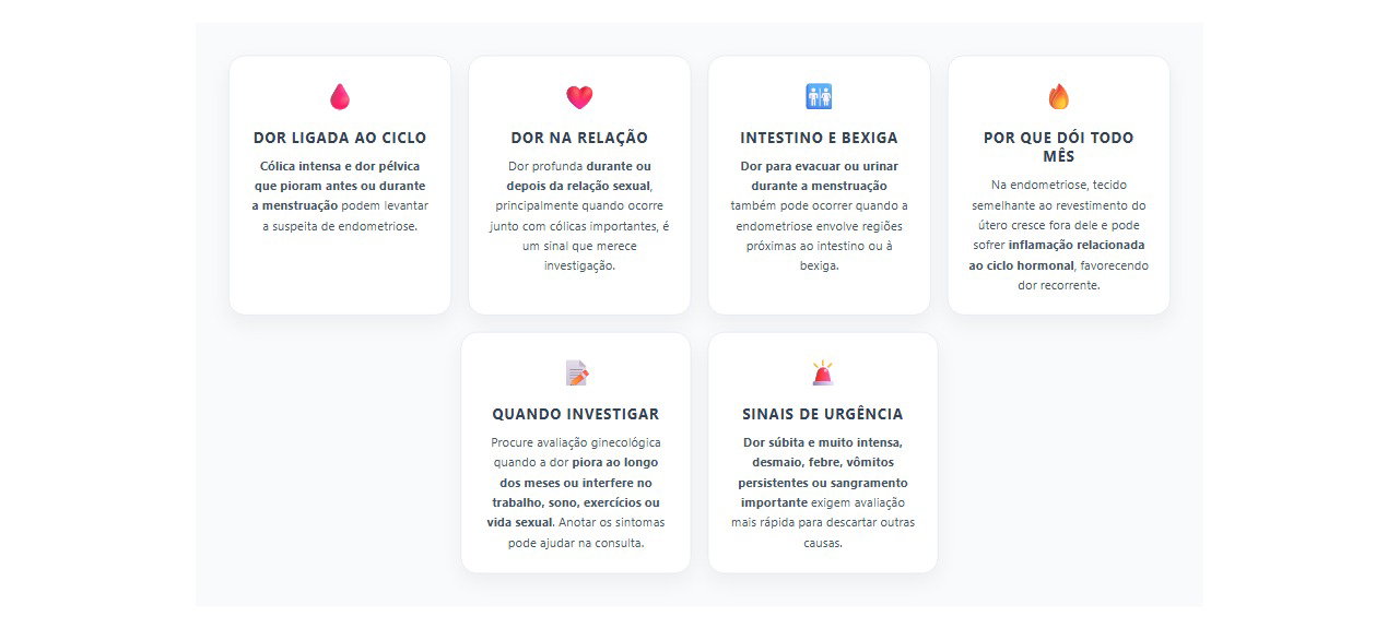 Dor pélvica que piora na menstruação ou na relação: sinais de endometriose
