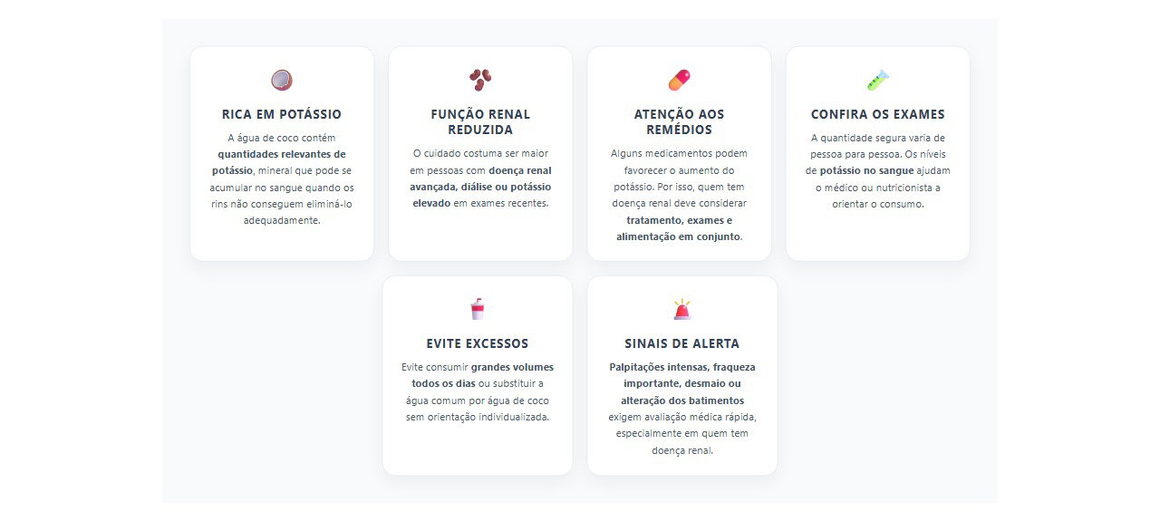 Água de coco e rins: 6 cuidados importantes para evitar excesso de potássio