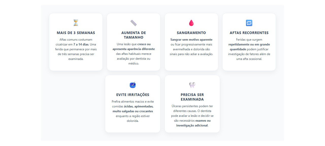 Afta que não cicatriza: 6 sinais de que é hora de procurar um dentista