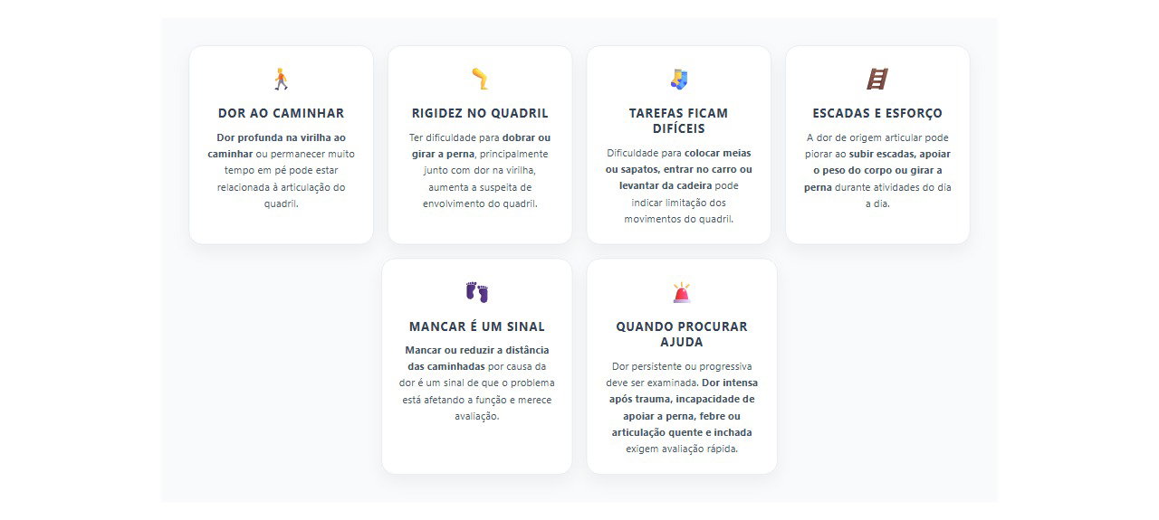 Dor na virilha ao caminhar: 6 sinais de que o problema pode estar no quadril