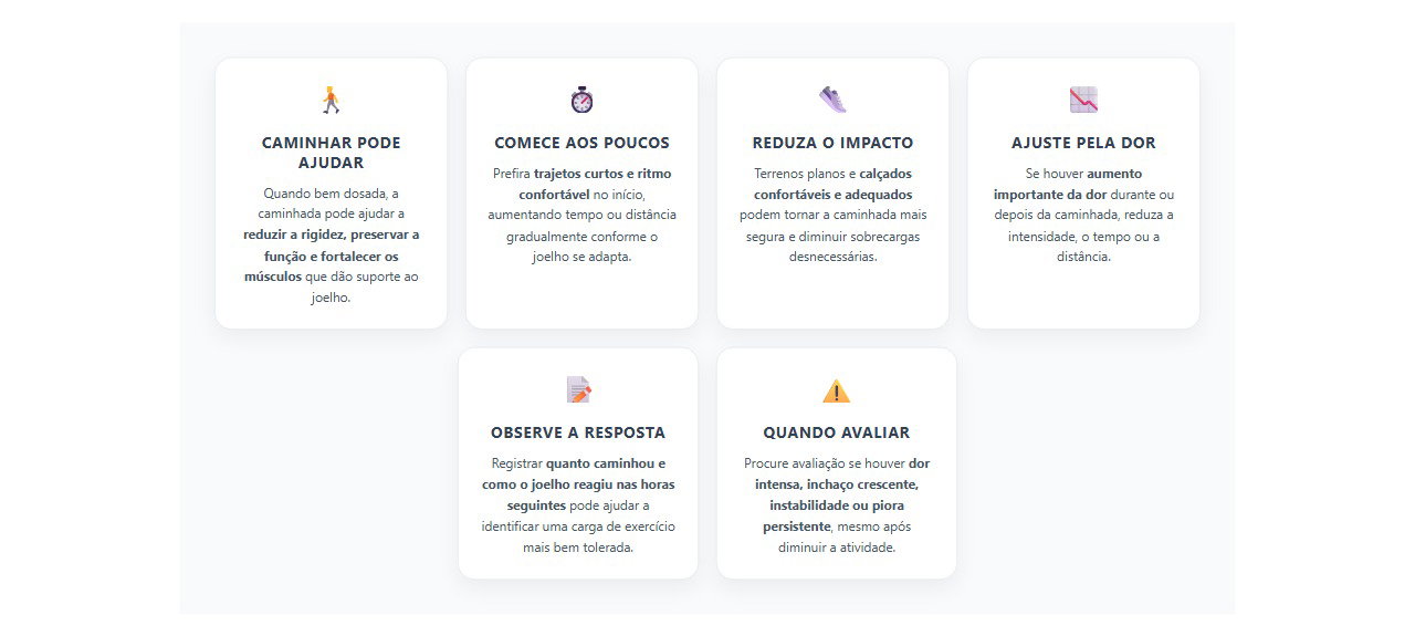 Artrose no joelho: 6 cuidados para caminhar sem sobrecarregar a articulação