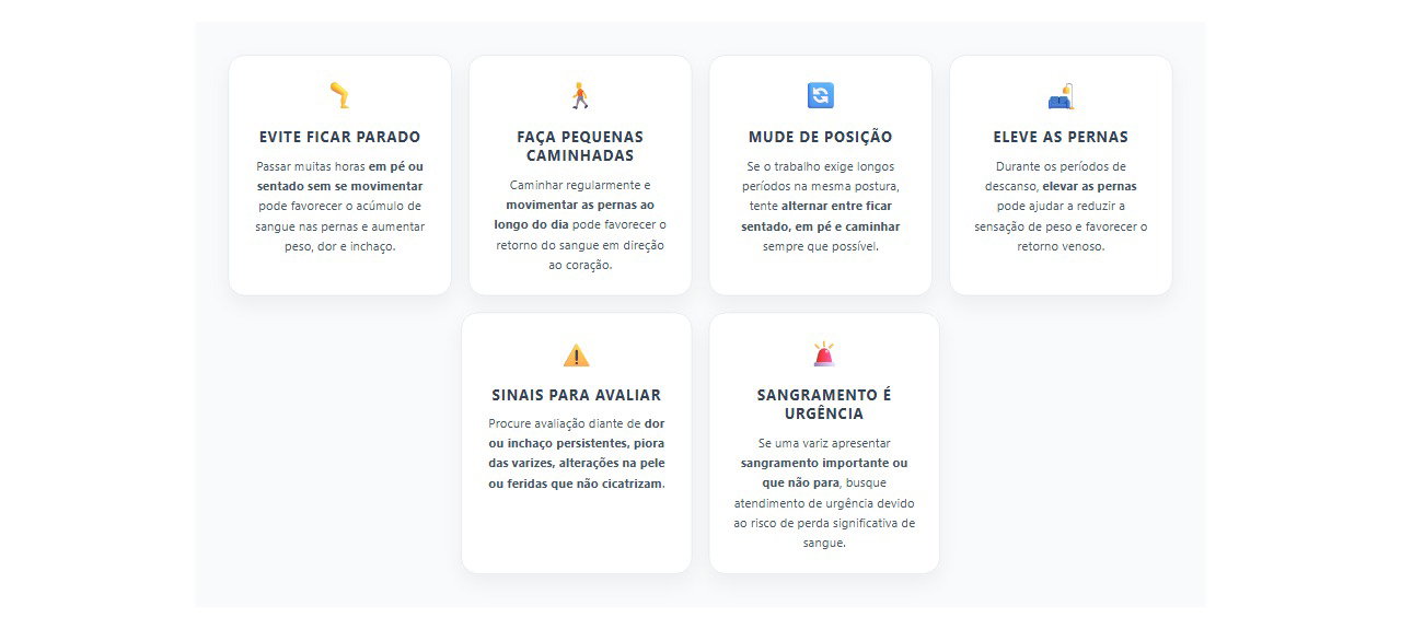 Pernas pesadas e veias saltadas: 6 cuidados para aliviar os sintomas das varizes