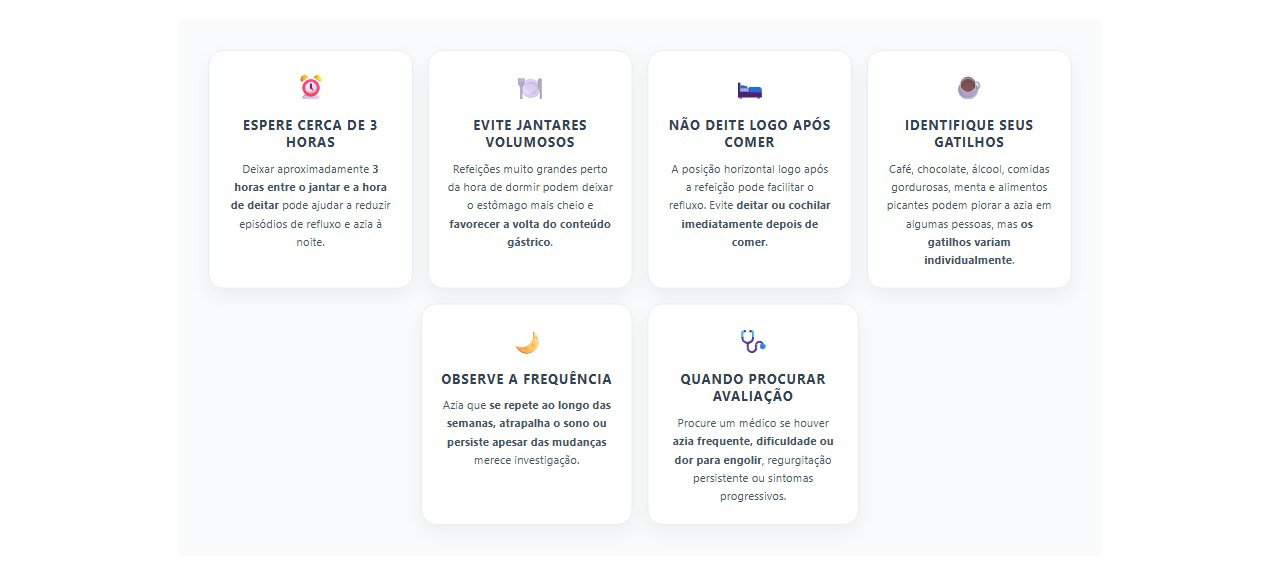 Azia à noite: 6 hábitos para reduzir o refluxo depois do jantar